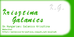 krisztina galanics business card